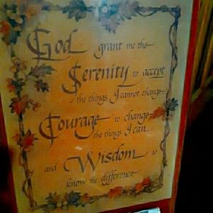 A wall Plaque/Sign (Serenity Prayer)